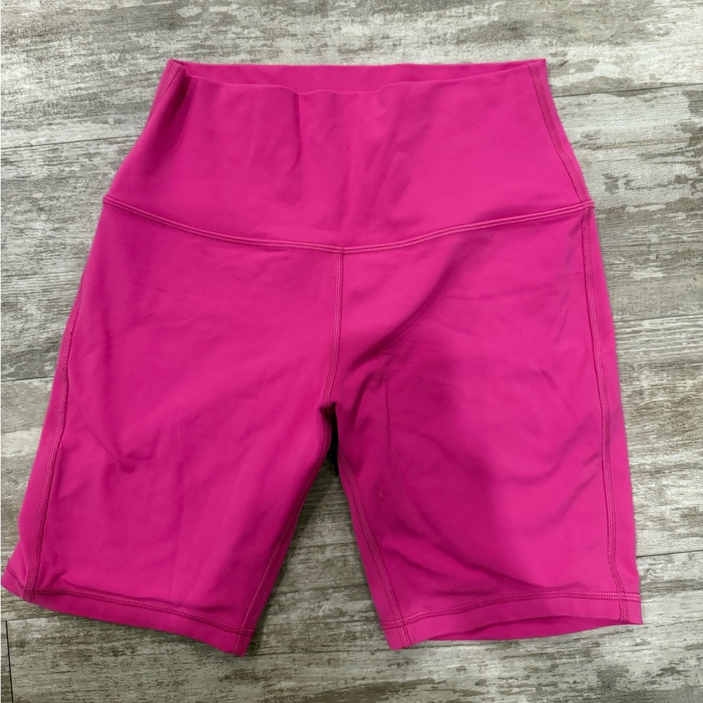 Lululemon Athletica sonic pink bike shorts